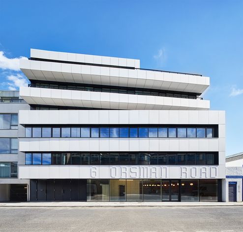 Bürogebäude Orsman Road 6 Außenansicht © Waugh Thistleton Architects
